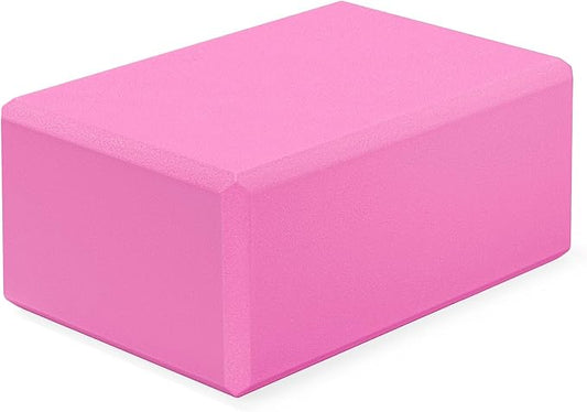 Large Foam Yoga Block 1 Pack, 9x6x4 Sturdy Pilates Block, Workout Block, Non Slip Surface Yoga Brick for Pilates Meditation, Stretching and Toning