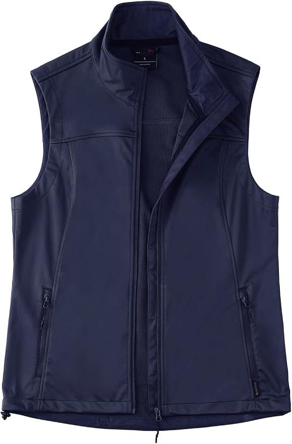 baleaf Women's Lightweight Running Vest Sleeveless Softshell Jacket | Windproof; Breathable; Water Resistant; 2 Zipper Pockets; Stand Collar; Great for Running, Hiking, Camping and Travelling