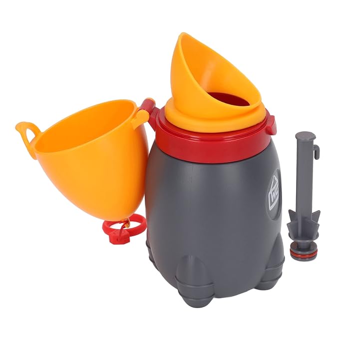 SUNGOOYUE Portable Baby Urinal Leak Proof Travel Potty PP TPE Silicone Triple Seal 19 X 8cm Emergency Car Toilet for Boys Toddler Potty Training Road Trips Outdoor Use (Vibrant Orange)