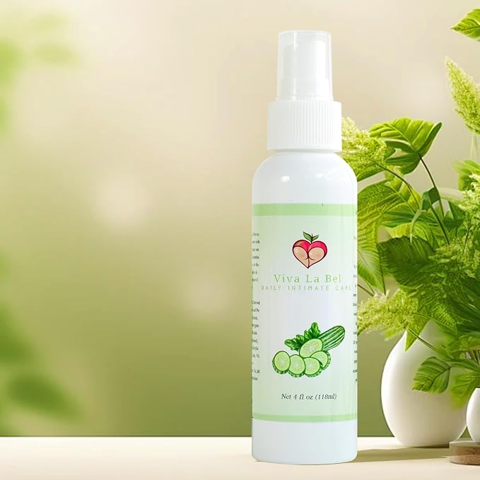 Fresh Scented Intimate Care Spray - Deodorant for Women and Men - Personal Care Cleaner for your Private Parts - Booty Spray for Body Odor Elimination - Suitable for All Ages (Cucumber)