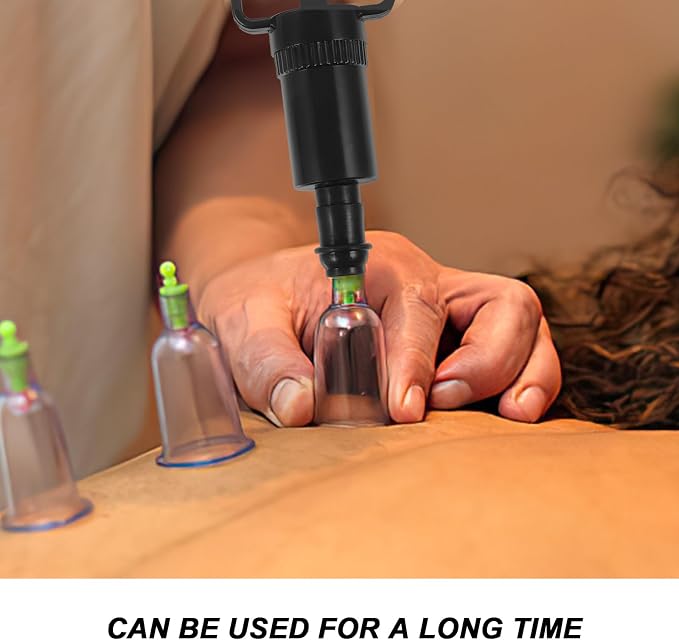 NOLITOY Cupping Device Hand Pump Vacuum Cupping Pump Vacuum Cupping Tool Handheld Handle Black, 18.00X6.00X3.50CM