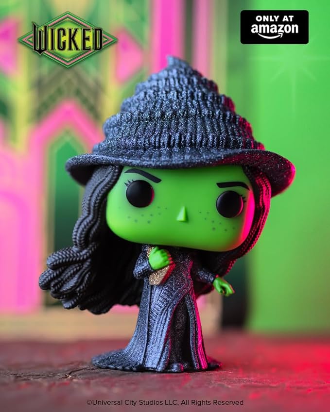 Funko Pop! Movies: Wicked Pt. 2 - Elphaba - Glitter - Amazon Exclusive - Collectable Vinyl Figure - Gift Idea - Official Merchandise - Toys for Kids & Adults - Movies Fans - Figure for Collectors