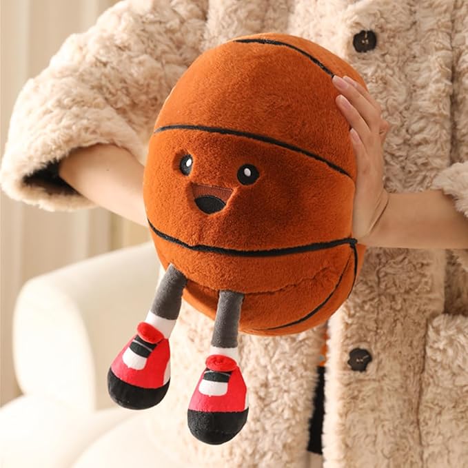 Funny Basketball Pillow with Legs – Cute Stuffed Animal Toy for Boys Girls, Basketball Throw Pillow Gift for Room Decor, Couch or Bed (Baketball 11 Inch)