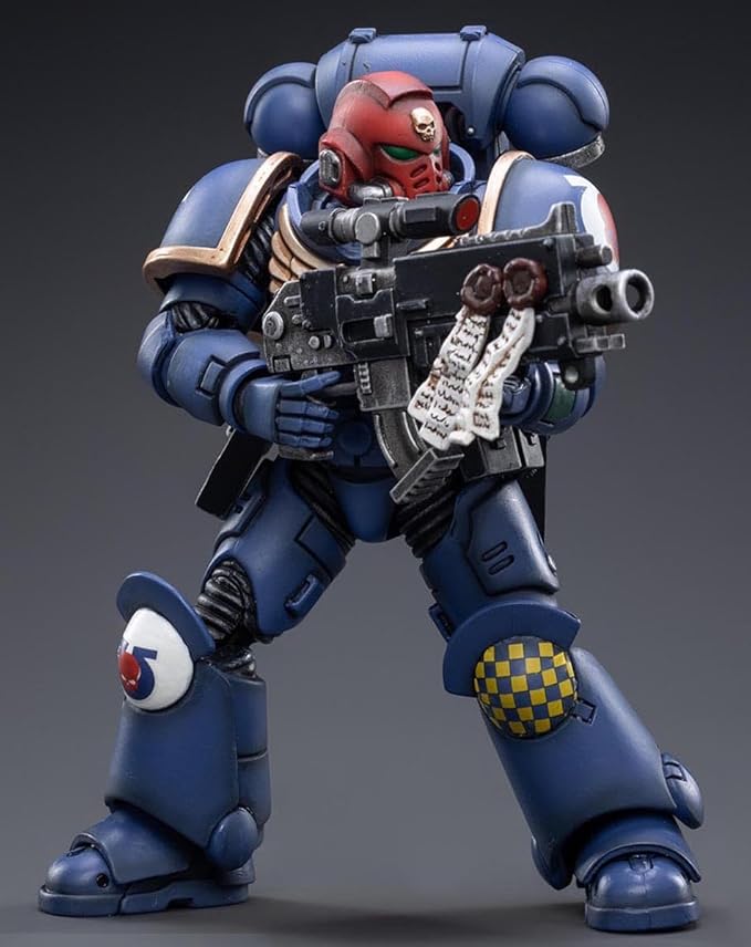 JOYTOY Warhammer 40K 1/18 Action Figures, Ultramarines Heroes of The Chapter Brother Veteran Sergeant Castor for Collectors & Decor, Ideal Gift for Birthdays, Character Figure -JT2474
