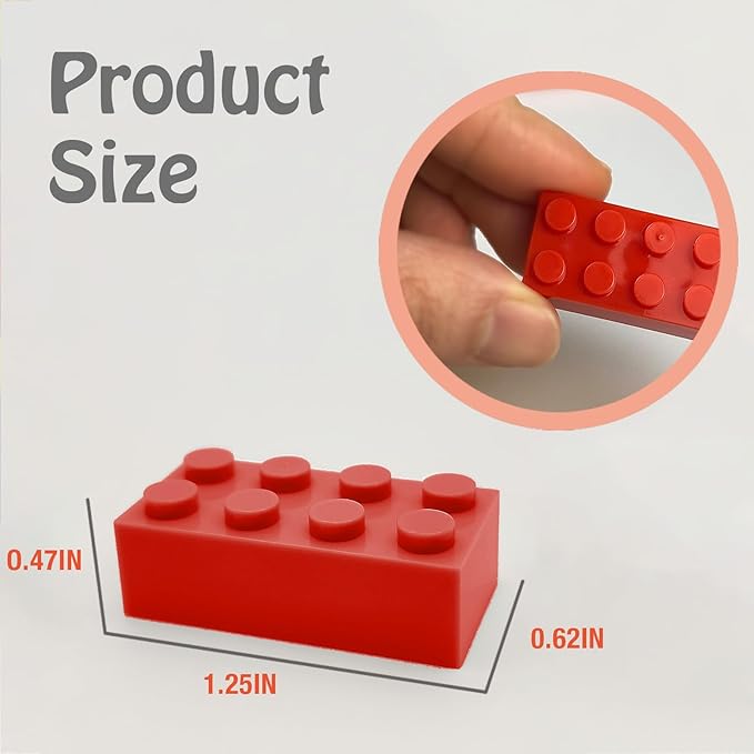 500 Piece Classic Building Bricks, 2x4 Bulk Bricks STEM Creative Building Toys, Red, Yellow, Blue, Green
