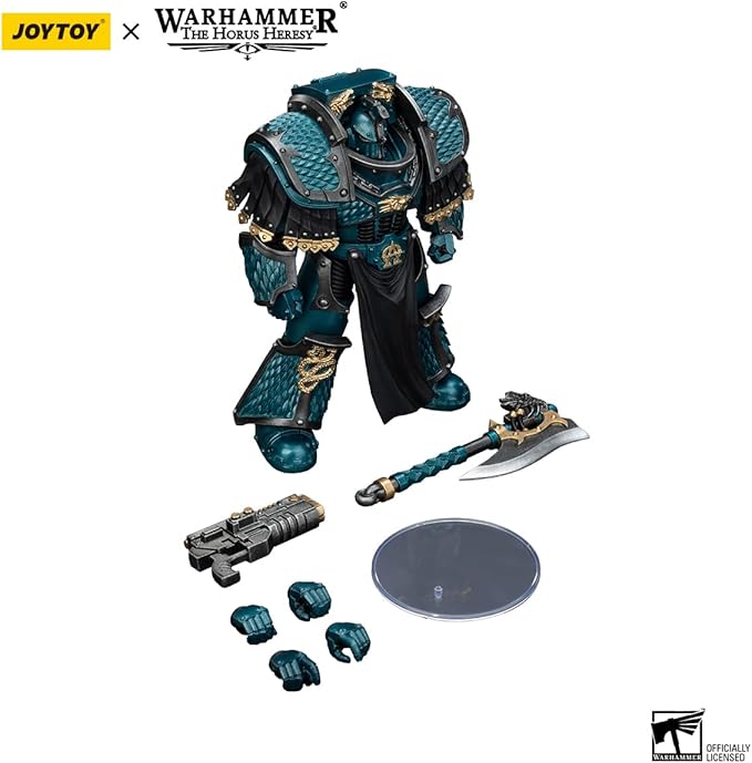 JOYTOY Warhammer The Horus Heresy Alpha Legion Lernaean Terminator with Volkite Charger - 1:18 Scale 5.39in Action Figure Mecha Joy Toy Collection Model
