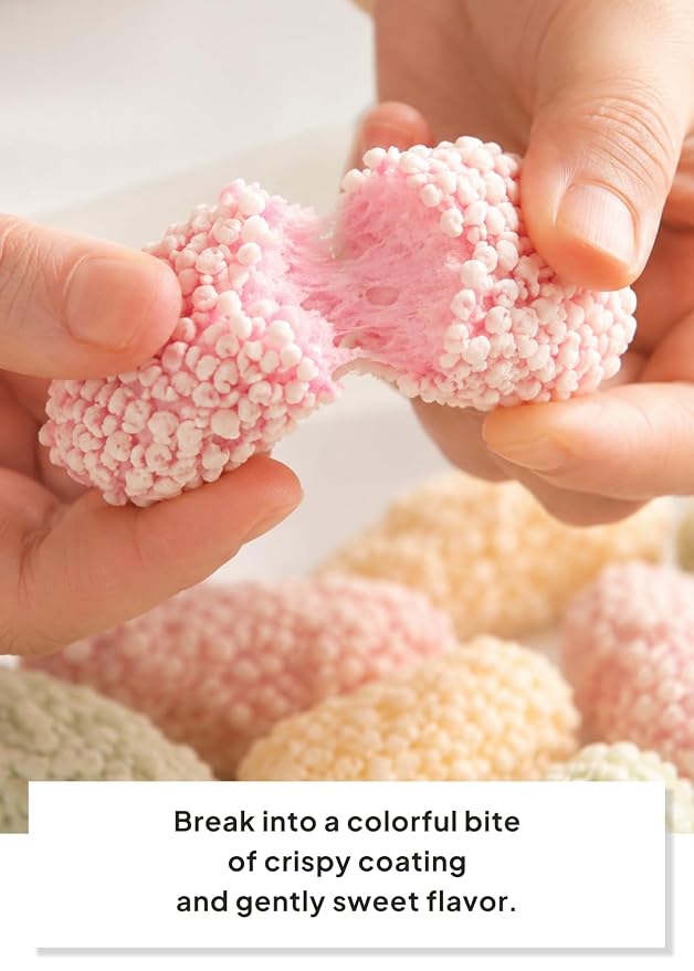 Korean Food Rice Puffs Yugwa, Crispy Sticky Rice Treats, Sweet Bites, 170g | Light and crispy traditional yugwa made from sticky rice, perfect as a sweet Korean dessert snack