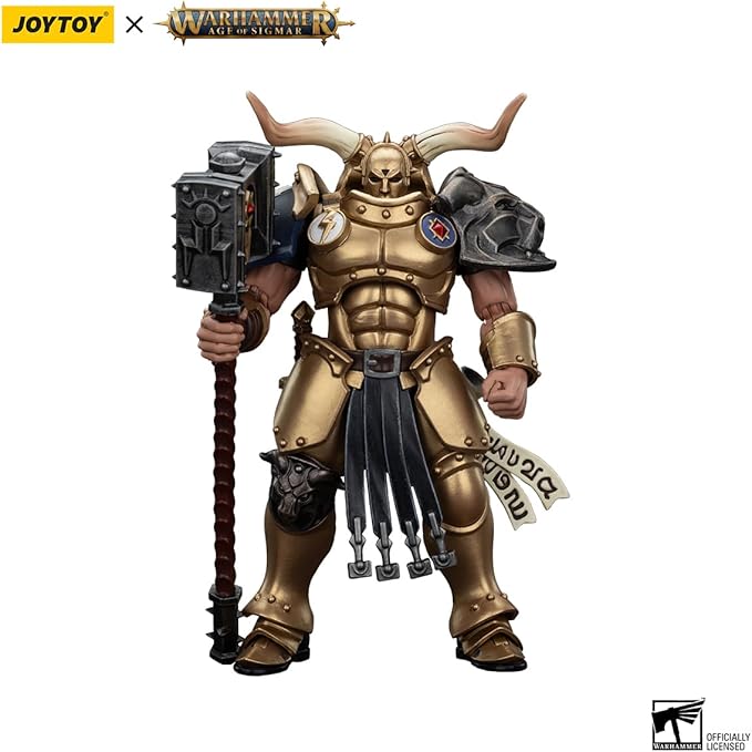 JOYTOY Warhammer 1/18 Action Figure Age of Sigmar Stormcast Eternals The Blacktalons Rostus Oxenhammer 5.35in Mecha Joy Toy Collection Model