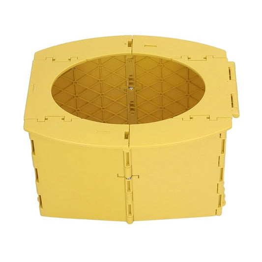 Portable Toddler Toilet, Lightweight Foldable Baby Potty with Cleaning Bag, Easy to Carry and Store, Good for Training Camping Travel (Yellow)