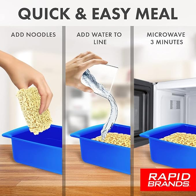 Rapid Ramen Cooker | Microwavable Cookware for Instant Ramen | BPA Free and Dishwasher Safe | Perfect for Dorm, Small Kitchen or Office | Purple