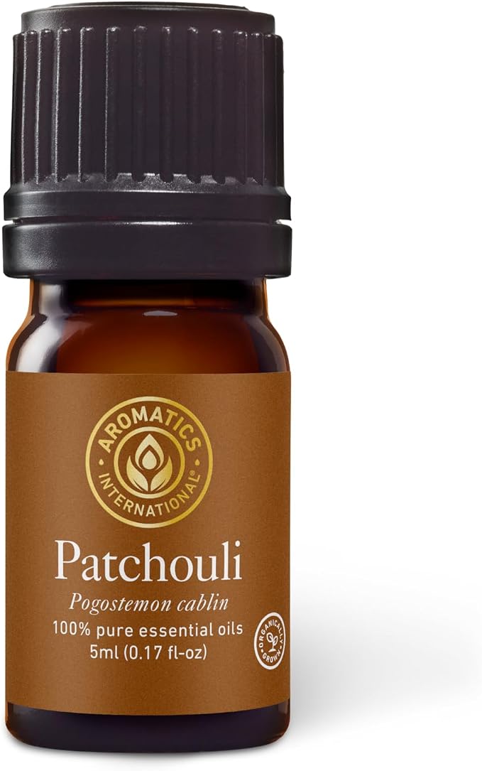 Aromatics International Organically Grown Patchouli Essential Oil 5ml | 100% Pure Essential Oil for Diffusion, Aromatherapy & Wellness Use
