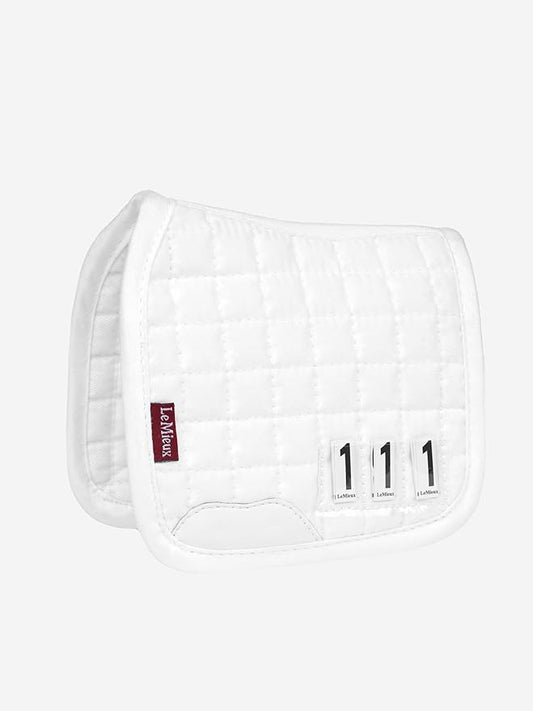 LeMieux Toy Pony Dressage Saddle Pad - Soft Suede & Cotton Lining - Suitable for Ages 3 Years + - Gift for Kids - White - One Size