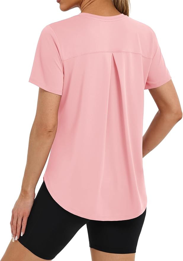 BKRIVE Workout Tops for Women UPF 50+ Quick Dry Shirts (S-3XL) | Ideal for Hiking, Yoga, Running, Gym workouts, Pilstes, Tennis & Travel. Lightweight, Breathable & Moisture wicking