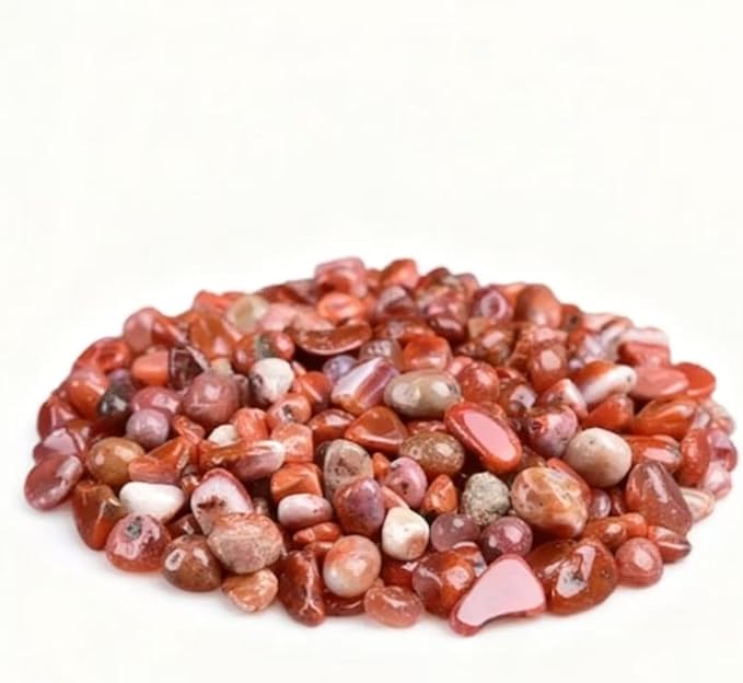 Bulk Raw Citrine Crystals - Beginner DIY Healing Crystal Set, 0.6-1.2” Natural Unpolished Gemstones for Terrarium, Meditation, Tarot, Grids, Aroma Stone, 0.45lb (Red Agate-S)