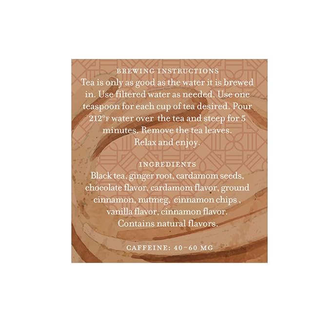 Harney & Sons Chocolate Chai Supreme Loose Leaf Black Tea, Chocolate Vanilla Chai Blend with Warming Spices, 4 oz