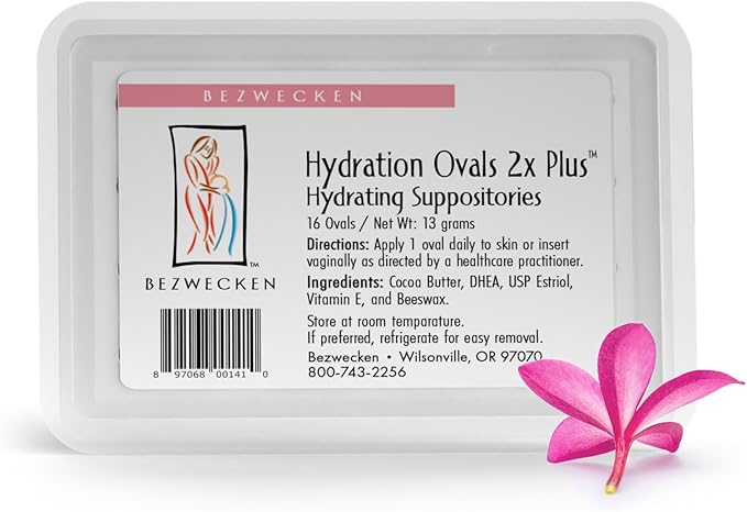 Bezwecken – Hydration Ovals 2X Plus DHEA – 16 Extra Strength Ovals - Professionally Formulated to Alleviate Vaginal Dryness in Menopausal Women - Safe & Natural