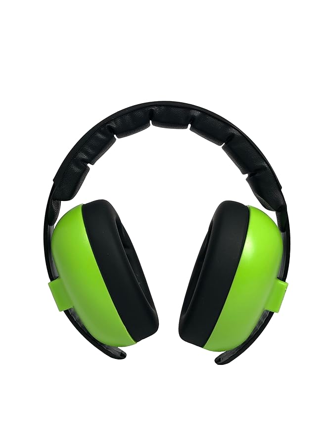 Baby BANZ Earmuffs Infant Hearing Protection Ages 0-2 Years The Best Earmuffs for Babies & Toddlers Industry Leading Noise Reduction Rating Block Noise ,Lime ,Medium