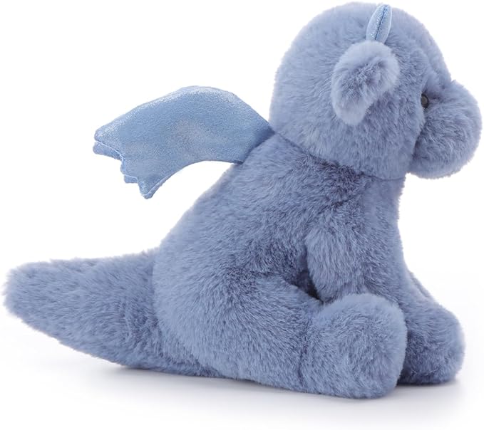 Apricot Lamb Dark Blue Dragon Stuffed Animals for Kids, Soft Cute Plush Toys for Baby Girl and Boy, 8 Inches