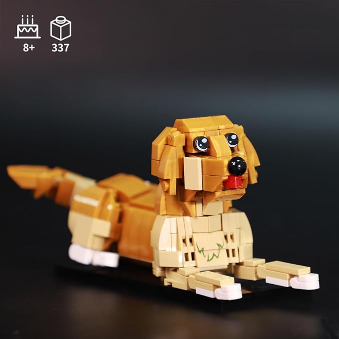 KAZI Adorable Dogs Building Toy Set,Dog Gifts for Animal-Lovers,Ideas Goldren Retriever Dog Building Set for Girls Boys,Creative Buildable Toys for Kids 8+,Party Favors,Gifts for Halloween Christmas