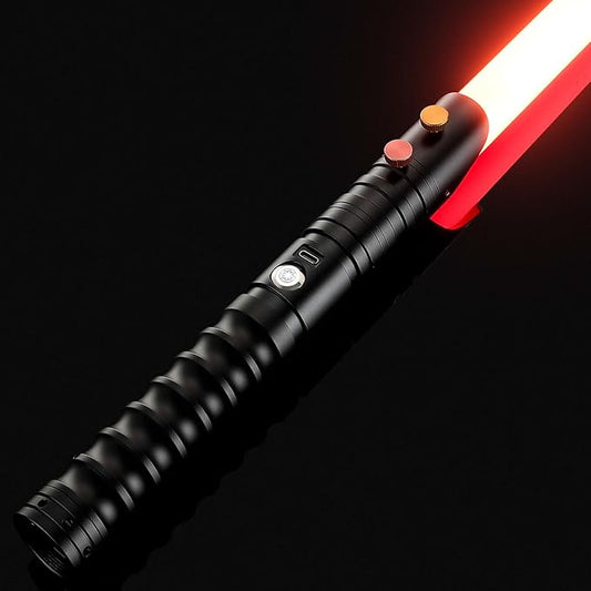 CVCBSER Upgrade App Control Dueling Lightsaber, Motion Control 16 Sets Sound Effects 3 Light Effects and 16 Colors Changeable, Premium Metal Light Saber for Adults Kids