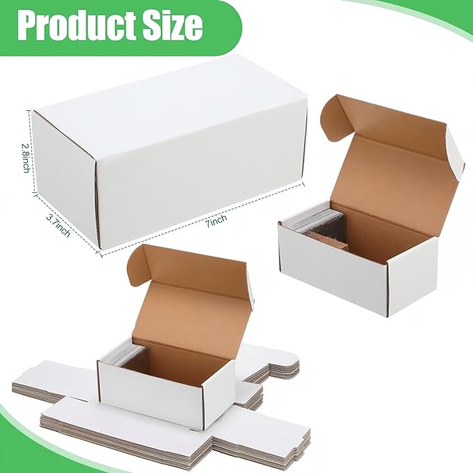 Yexiya 20 Pcs 400 Count Trading Card Storage Box Cardboard Baseball Card Storage Box Collectible Cases for Sports Gaming Cardboard Game Collecting Holder Supplies (White)