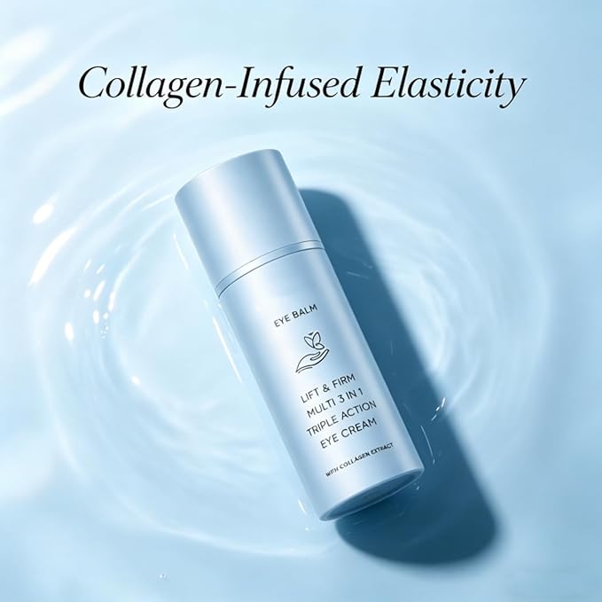 Korean Under Eye Balm, Hydrating Eye Balm Stick for Mature Skin, Collagen-Infused Multi Balm, Firming and Smoothing Eye Care Stick, Lightweight 3-in-1 Formula for Fine Lines (3pcs)