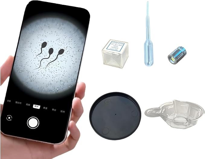 Phone Observation Sperm Magnifier Lens Kit with Storage Case,Cell Phone Lens attachments