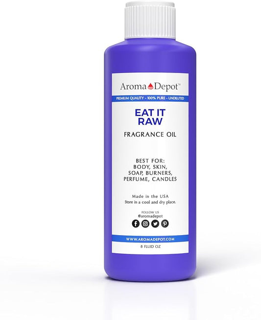 Eat it Raw Perfume/Body Fragrance Oil, Pure Uncut. Added to DIY Projects Such as Lotions, Butter, Soapmaking, and Incense Dipping. Add a Few Drops to Your Aromatherapy Diffuser. (8 oz.)