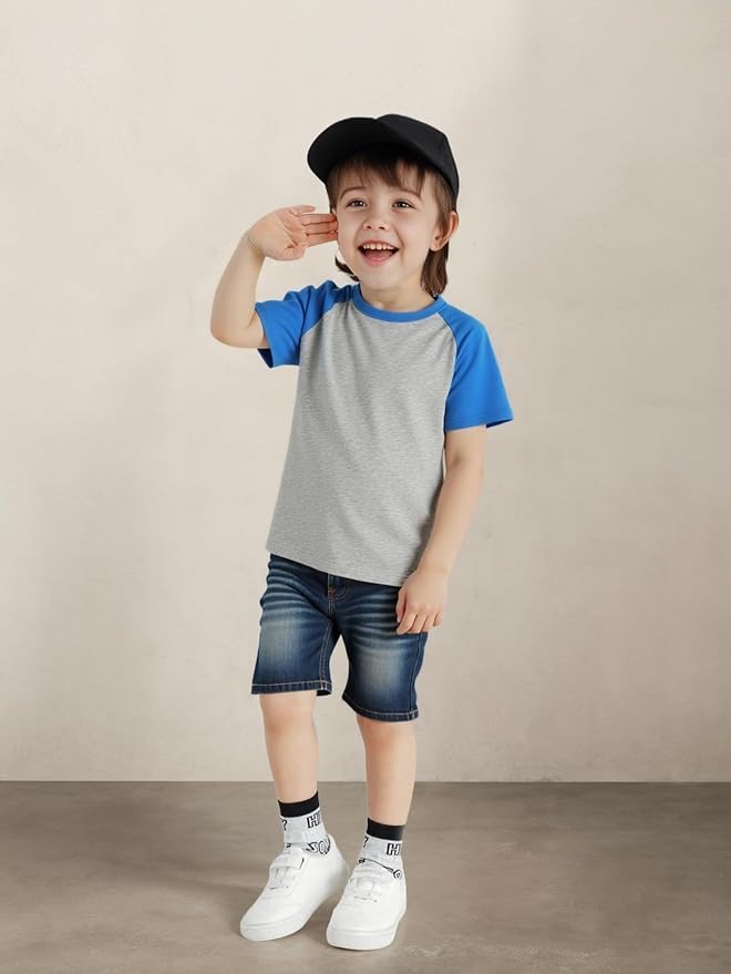 Family Feeling Boys Short Sleeve Crewneck Kids T-Shirts Top Girls Tee