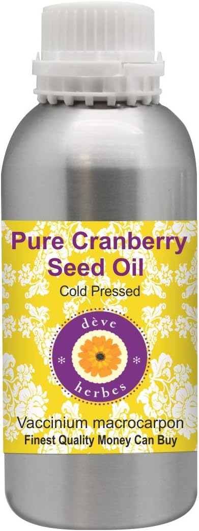 Deve Herbes Pure Cranberry Seed Oil (Vaccinium macrocarpon) Cold Pressed 1250ml (42 oz)