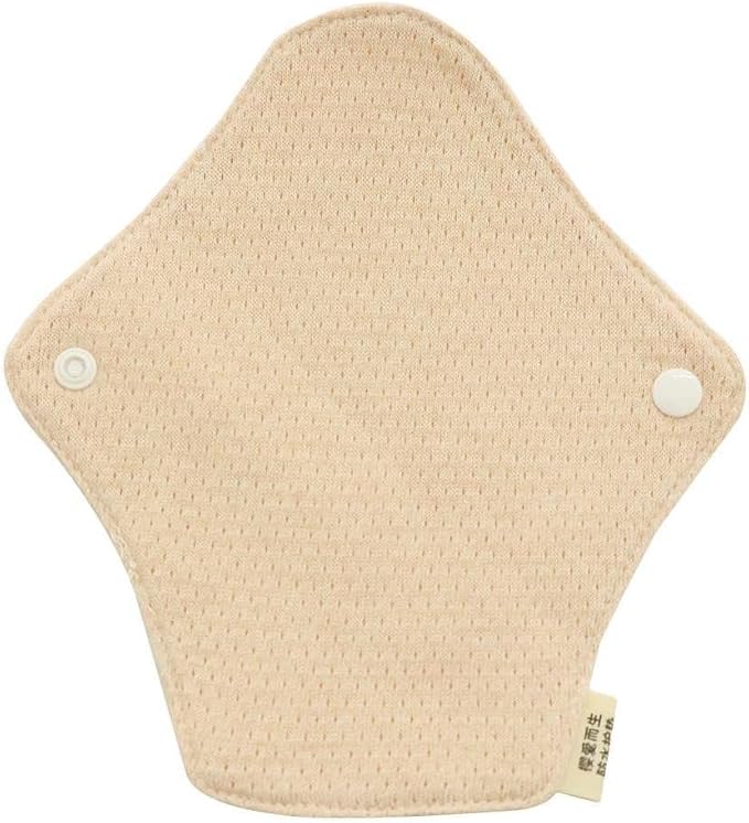 6-Pack Reusable Organic Cotton Panty Liners – 7.1" Washable Cloth Pads for Light Flow, Daily Use, Postpartum, Bladder Leaks