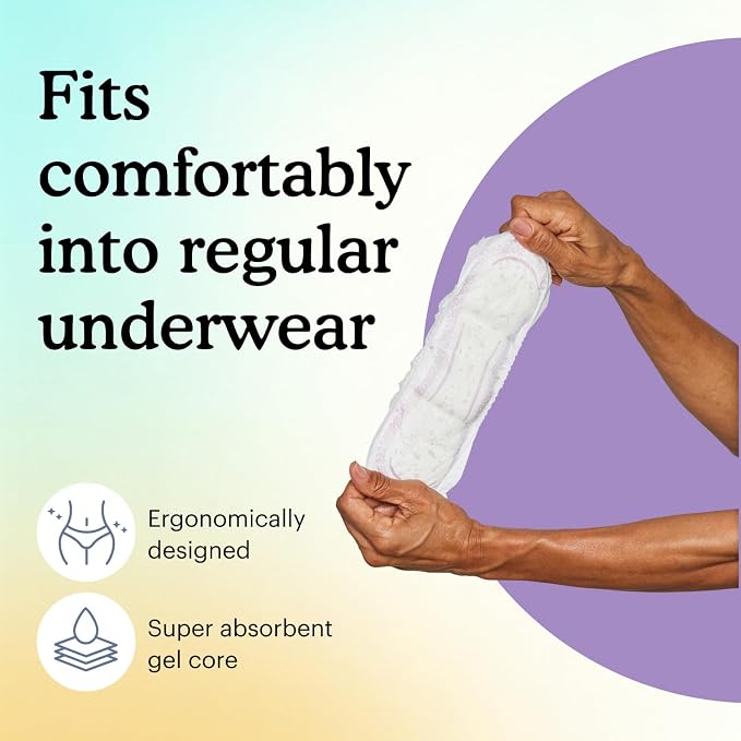 Because Premium Incontinence Pads for Women - Discreet, Individually Wrapped Liners - Moderate Absorbency, Ergonomic Design for Comfort, Leak Protection - 20 Count (Pack of 1)