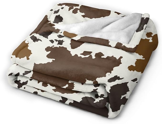 Cow Print Blankets and Throw, Cow Blanket for Adults,Cowhide Blanket for Girls, Cute Blankets for Teen Girls, Toddler Blanket for Kids, Cow Baby Blanket Cow Stuff for Women Highland Cow Decor 40"x60"