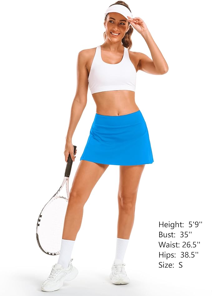 Stelle Women's Tennis Golf Skirts High Waisted with Pockets Inner Shorts for Athletic Skorts Sports Running Pickleball