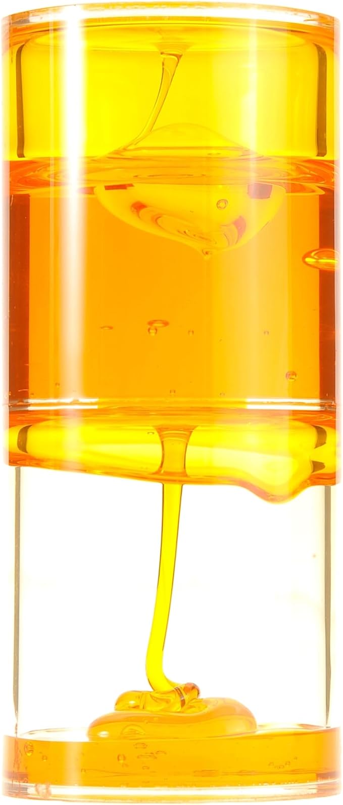 PowerTRC Liquid Motion Bubbler Timer Fidget Desk Calming and Soothing Toy Sensory Visual Toy Beautiful Ooze Tube (Yellow)