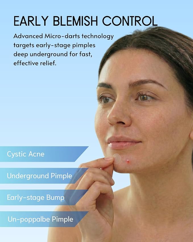 le dalcom Korean Micro-darts Patch, Early Stage Blemish Patches, Acne Care, Salicylic Acid, Tea Tree & Cica, Individual Blister Package (36 Patches)