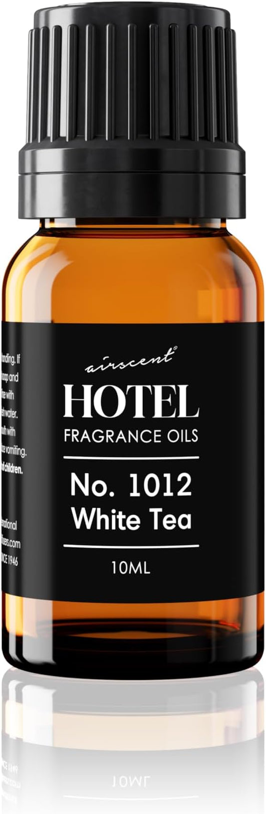 AirScent Hotel Diffuser Oil No. 1012 - The White Tea Hotel Scent - 10 mL | Premium Fragrance Oil for Ultrasonic and Waterless Diffusers and Crafting - 0.34 fl oz Dropper Bottle - Hotel Scent Dupe