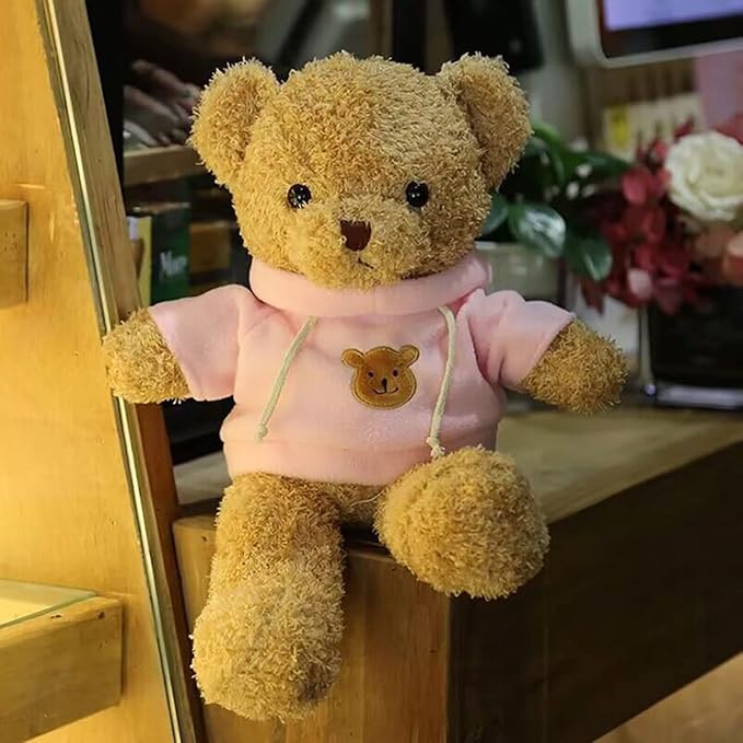 Teddy Bear Stuffed Animal Cute Teddy Bears Plush Toy 11.8 inch for Girls Boys Christmas Valentine's Day (Pink Bear)