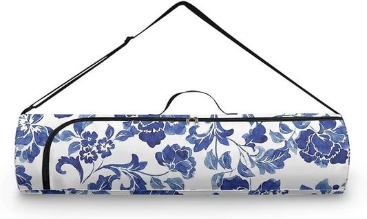 Yoga Mat Bag with Adjustable Shoulder Strap and Handle Zipper, 30in Wide x 6.3in Diameter for Yoga Mat Storage
