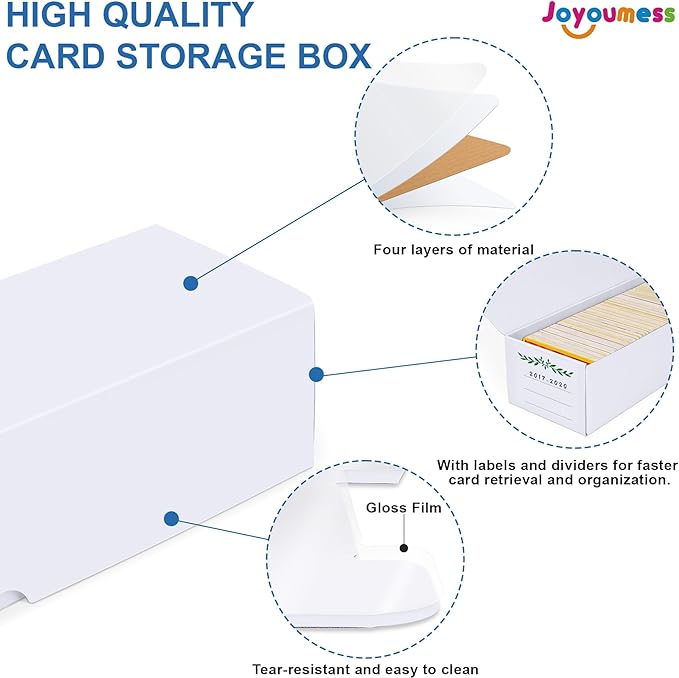 Trading Card Storage Box, 16 Pack Cardboard Card Organizer for Sports, Baseball, MTG & Game Cards – Horizontal Trading Card Storage Holds 12,000+ Cards