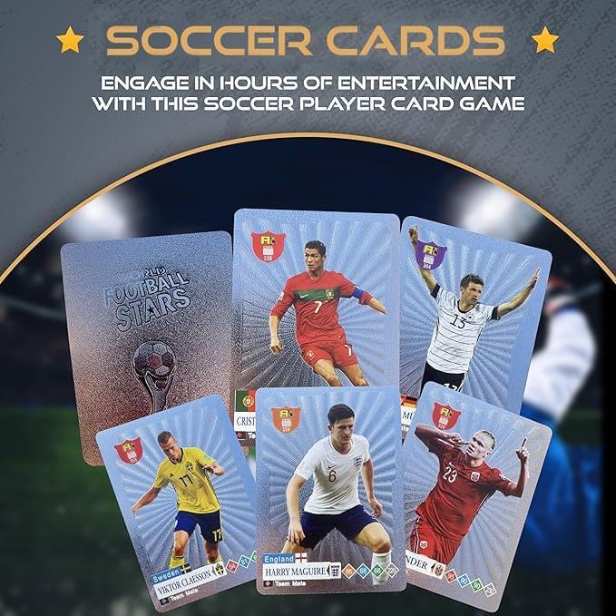 2026-27 Playing Soccer Cards | 55 Non-Duplicate Cards Per Pack | Fixed Card Set | Unforgettable Moment for Friends, Siblings & Soccer Fans | Printed on Premium Paper – White – Not Original