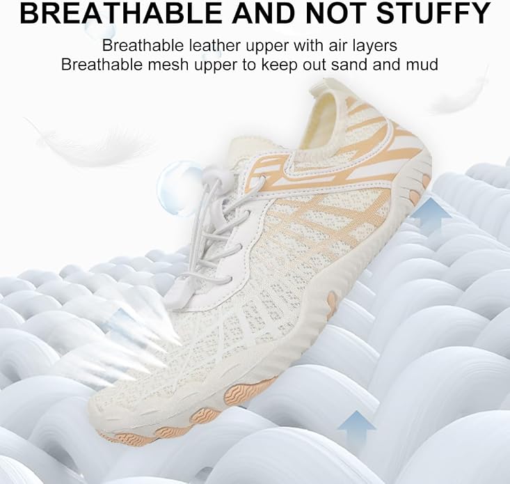 ELETON Barefoot Shoes Women Men Footwear, Wide Toe Box Hiking Zero Drop Non-Slip Quick-Dry River Boat Pool Beach Water Shoes, Lightweight Swimming Running Walking Sneakers Unisex