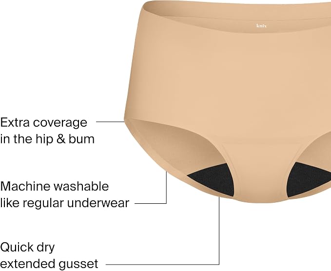 KNIX Women Leakproof Period Underwear Boyshort – Heavy Flow Protection, Absorbs 4–7 Super Tampons