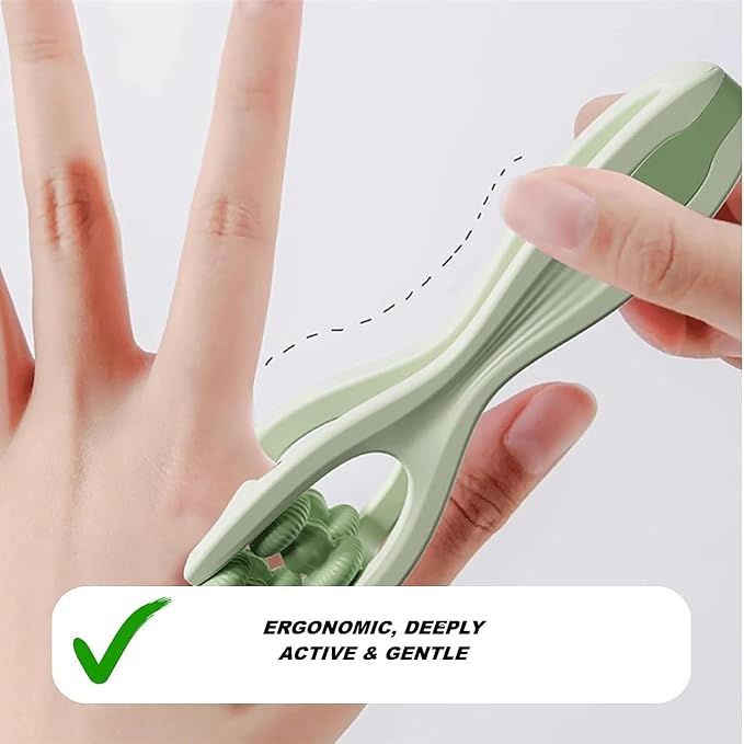 2pcs Finger Massager for Arthritis Finger Arthritis Pain Relief Manual Massage Tools Hand Massage Roller Thumb Massager for Woman Mothers Day Gift Palm Foot Acupressure Tool (Light Green)