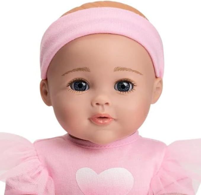 Adora Baby Ballerina Collection, 13 Inch Baby Doll Set with Pink Dress, Headband, Shoes, Soft Vinyl, Powder Scent - Gift for Kids Ages 3 and Up - Aurora