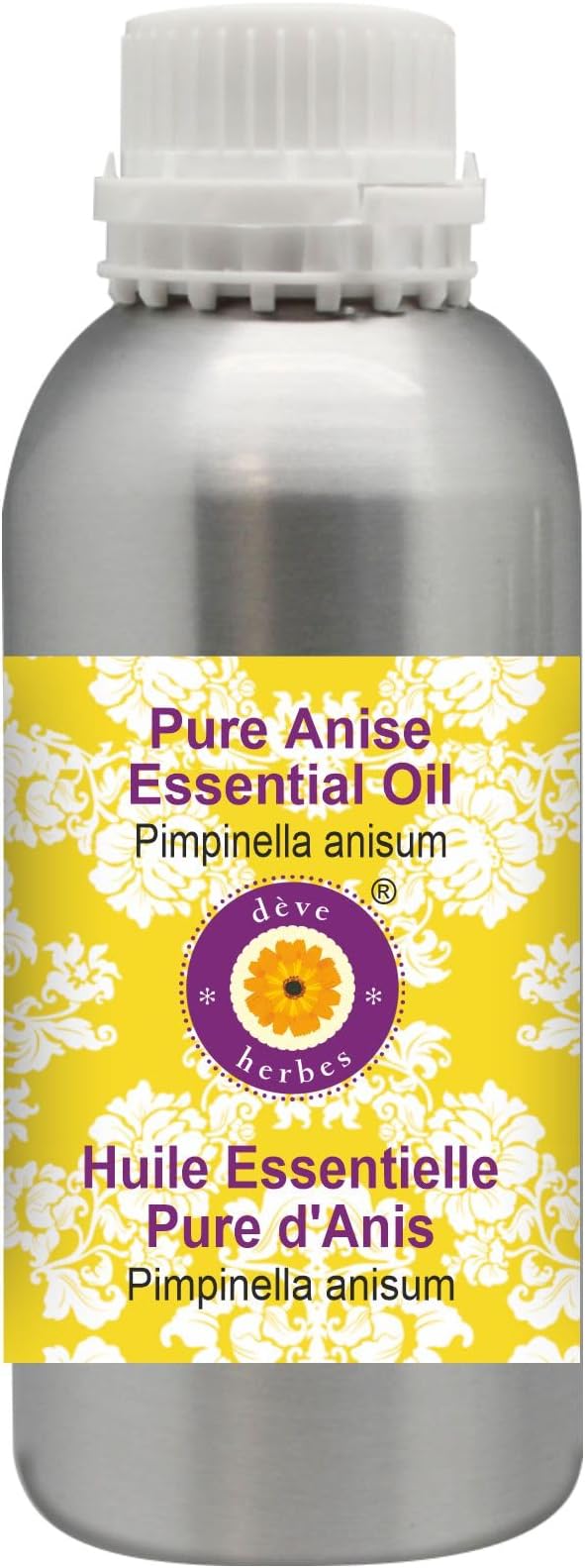 Deve Herbes Pure Anise Essential Oil (Pimpinella anisum) Steam Distilled 1250ml (42 oz)