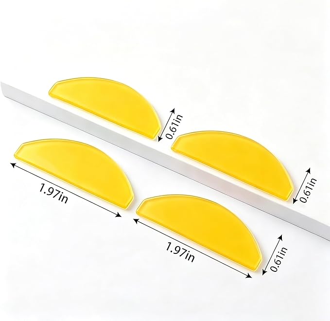 Lash Lift Shields – Washable and Reusable Korean Super Sticky Flat Pads for Eyelash Perm, No.1 Lash Lift Softening Shields for Women Beauty, Pink (2 Pairs Yellow)