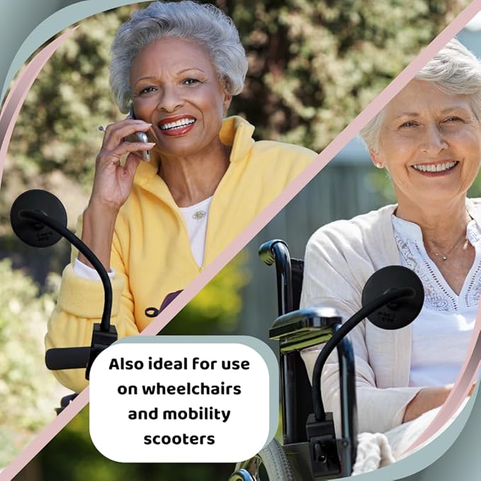 Original Stroller Mirror- See Baby's Face on Walks. Rear View Mirror for Prams and Strollers. Easy Connection. Universal Stroller Accessory for Safety and Connection.