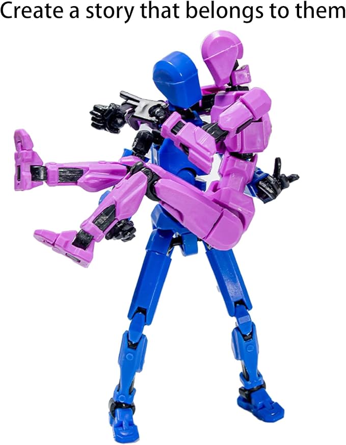 Titan 13 Action Figure, Action Figures, Titan 13 Action Figure 3D Printed Robot Multi-Jointed Movable, Desktop Decorations for Game Lovers（Pink）