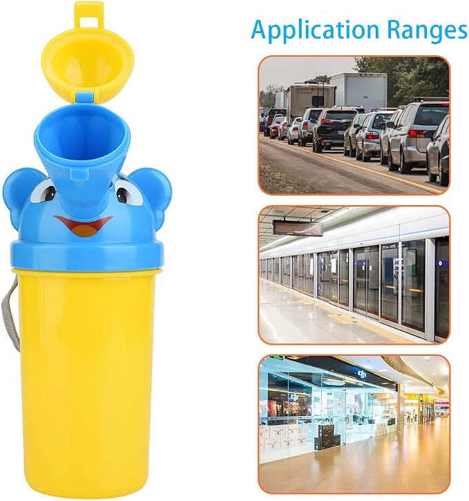 Upgrade Cute Cartoon Shape Boys and Girls Child Pee Training Cup Emergency Travel Potty Toilet for Toddler Car Camping Travel (Boys),Baby Portable Urinal Potty, Baby Portable Urinal Potty, Upgra